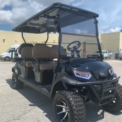 2023 BLACK 6 PASSENGER LIFTED LSV STREET LEGAL LIMO GOLF CART FAST AC MOTOR