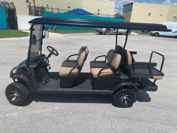 2023 BLACK 6 PASSENGER LIFTED LSV STREET LEGAL LIMO GOLF CART FAST AC MOTOR - Image 11