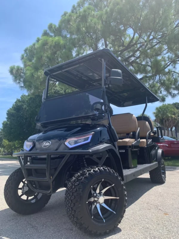 2023 BLACK 6 PASSENGER LIFTED LSV STREET LEGAL LIMO GOLF CART FAST AC MOTOR - Image 14